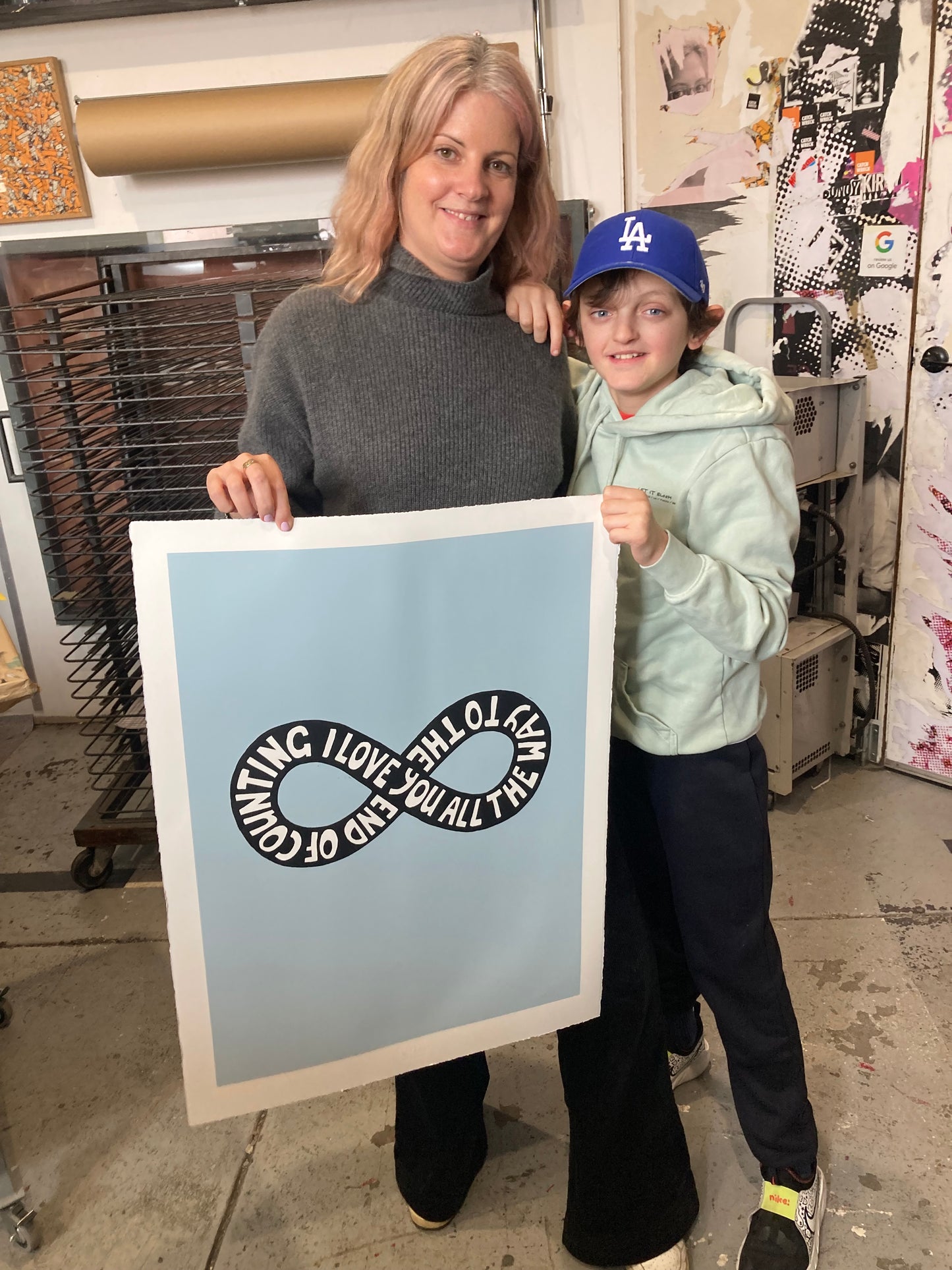 LIMITED EDITION 'Counting' - Baby Blue Large Signed Screenprint