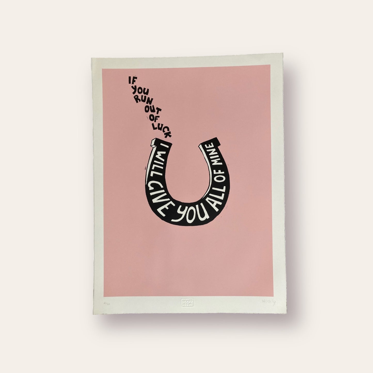 LIMITED EDITION 'Luck' Large Signed Screen Print