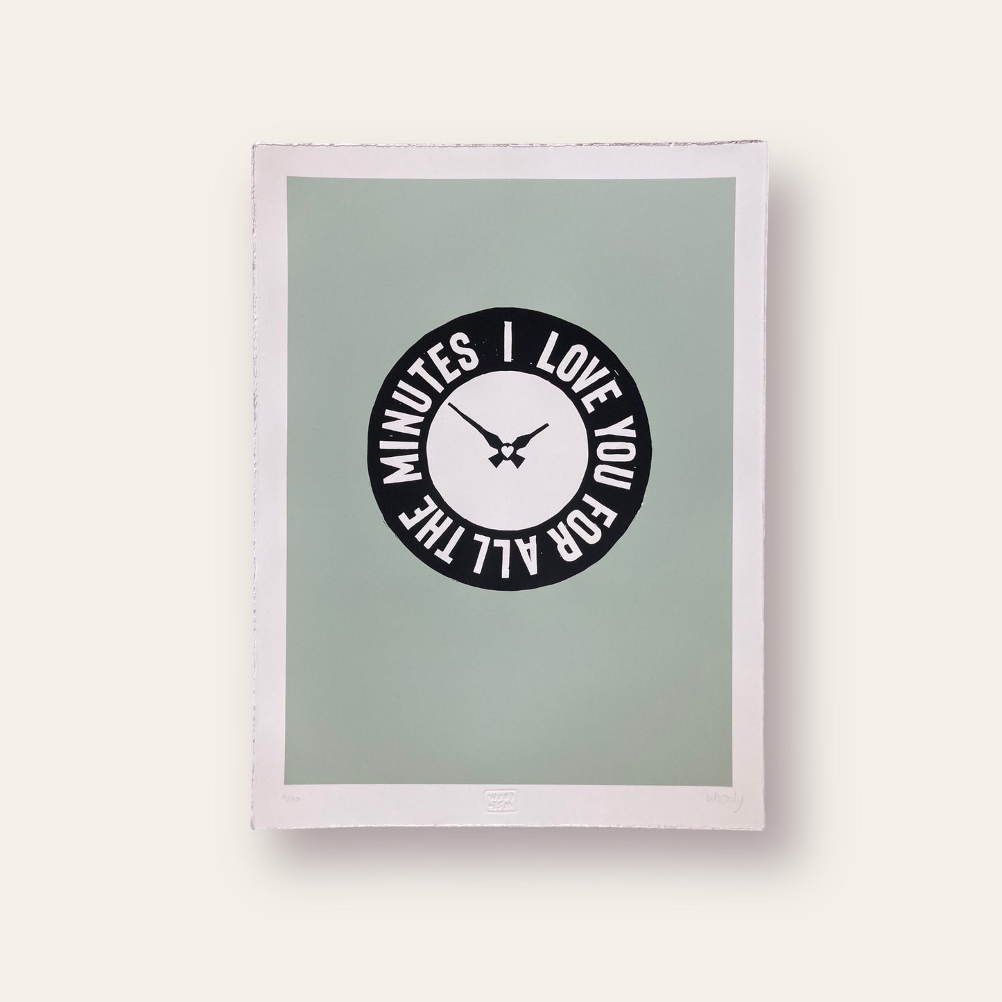 LIMITED EDITION 'Minutes' Large Signed Screen Print