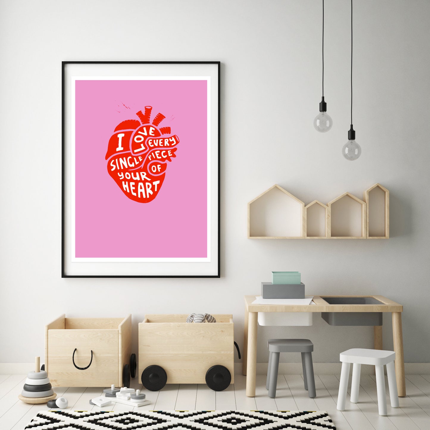 I Love Every Single Piece of Your Heart - Giclee Print - Red Version