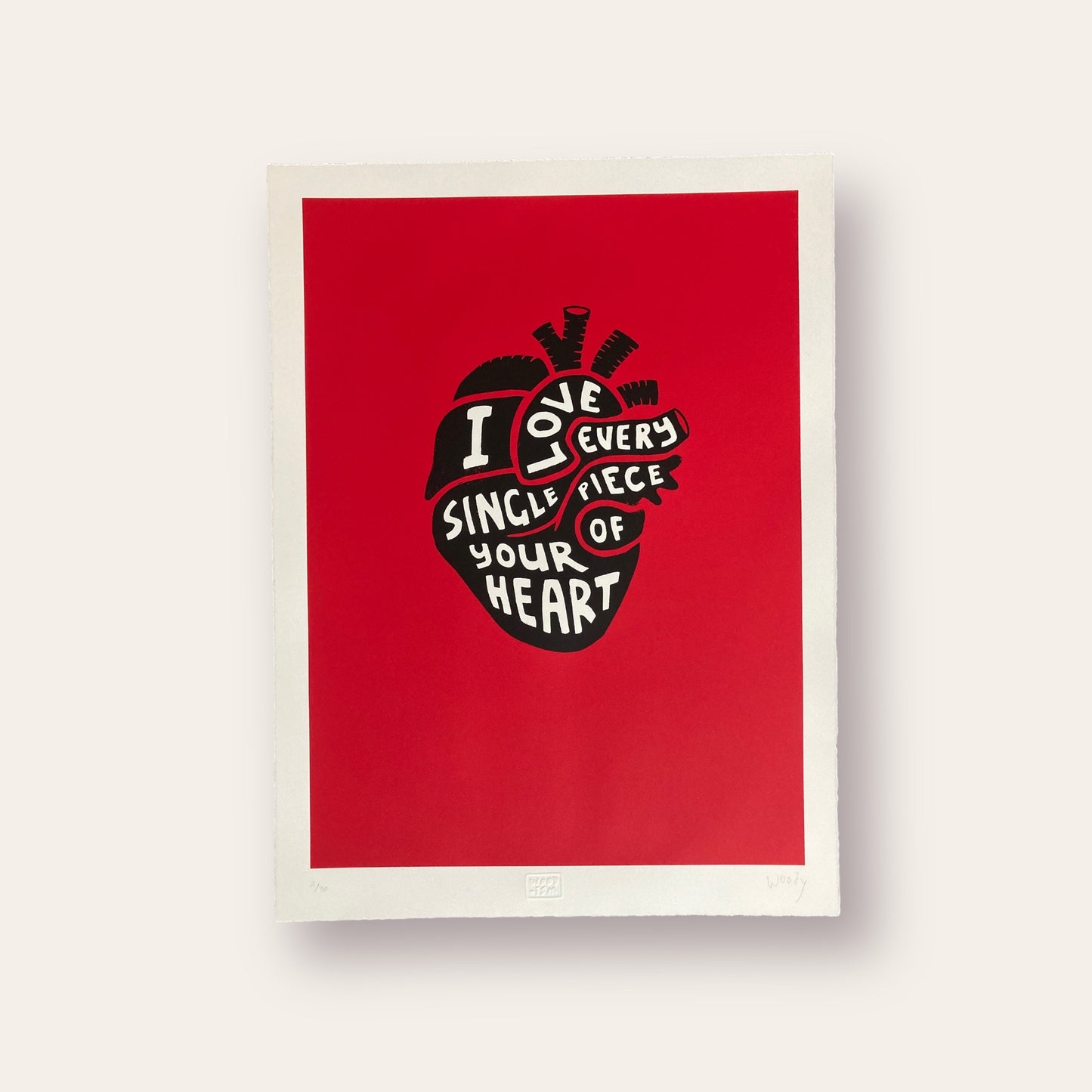 LIMITED EDITION "Heart" - Large Signed Screenprint